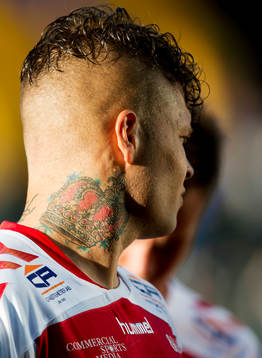 Kalmars Romario Marques Rodrigues har en tatuering på