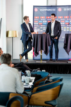 Konferencieren Christian Winnberg och Frölunda Indians