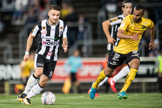 Landskronas Filip Pivkovski och Elfsborgs Issam Jebali