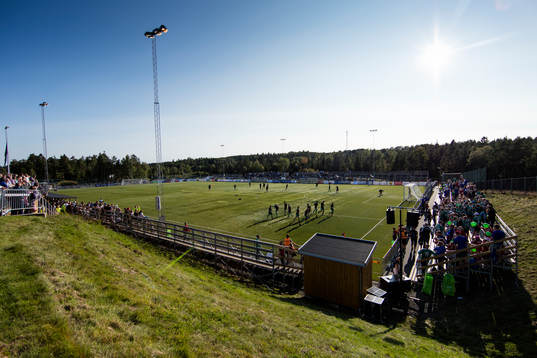 Landvetter IP innan fotbollsmatchen i Svenska cupen mellan