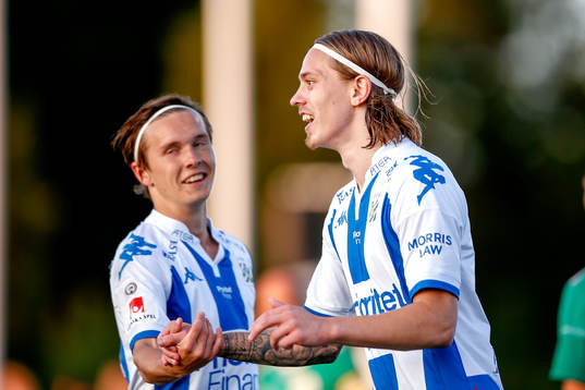 IFK Göteborgs Elias Mar Omarsson och Patrik Karlsson