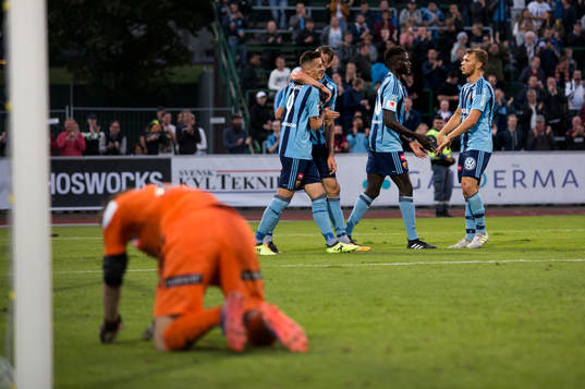 Djurgården firar Julian Kristoffersen mål