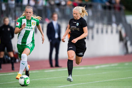 Hammarbys Cathrine Dahlström och Göteborgs Elin Landström