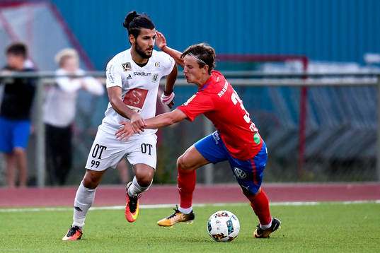 Oskarshamns Peiman Eliassi och Helsingborgs Alex Timossi
