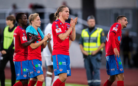 Helsingborgspelarna jublar