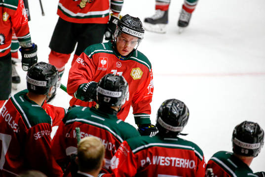 Frölundas Victor Olofsson jublar med lagkamrater