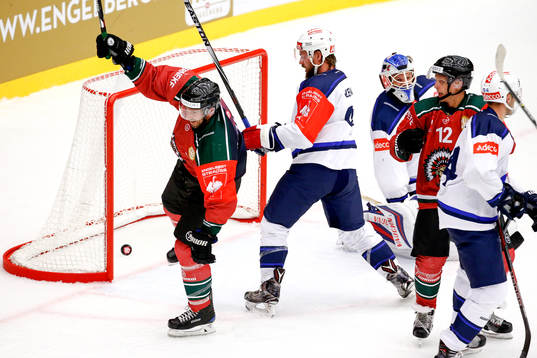 Frölundas Joel Lundqvist jublar