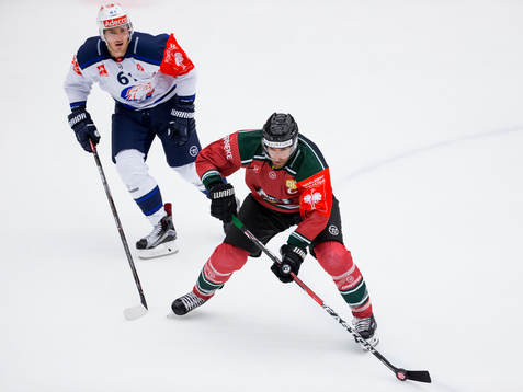 Frölundas Joel Lundqvist rundar Zürichs Fabrice Herzog
