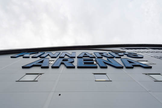 General exterior view of Kinnarps arena prior to the CHL