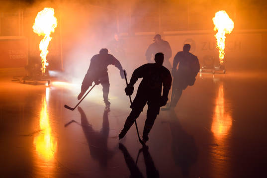 Intro of HV71 prior to the CHL game between HV71 and Adler