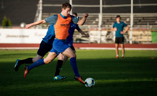 Oscar Lidström när IFK Sundsvall tränar