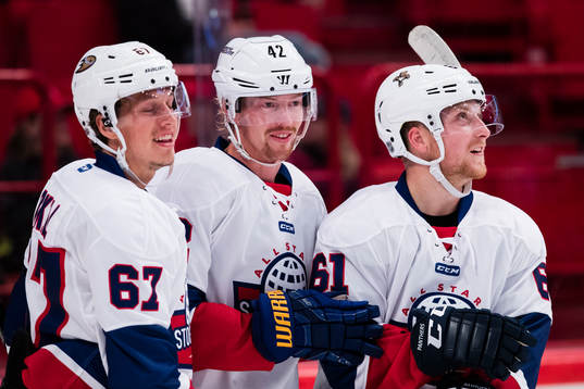 All Stars Stockholms Rickard Rakell, Joakim Nordström och