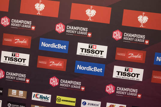 Commercials prior the CHL game between Brynäs and IFK
