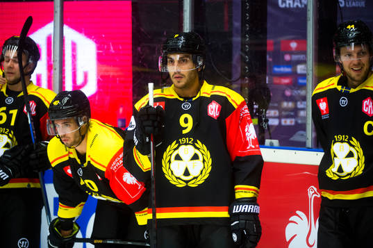 Louie Caporusso of Brynäs prior the CHL game between