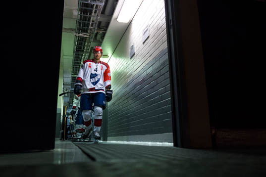 Oliwer Kaski of Helsinki prior the CHL game between Brynäs