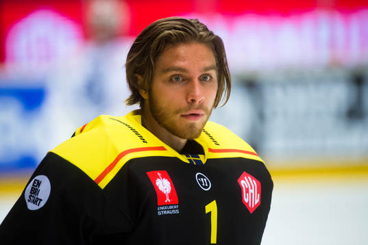 Goalkeeper Felix Sandström of Brynäs