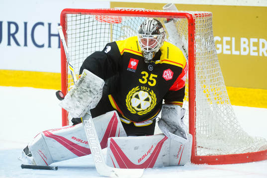 Goalkeeper David Rautio  of Brynäs