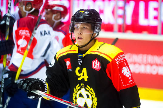 Henrik Larsson of Brynäs looks dejected