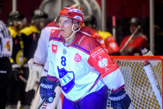 Ville Varakas of Helsinki looks dejected