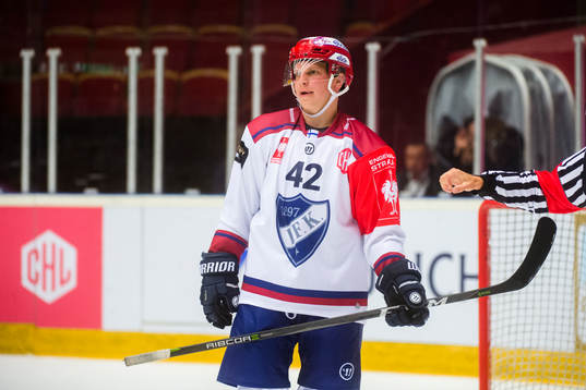 Teemu Eronen of Helsinki looks dejected