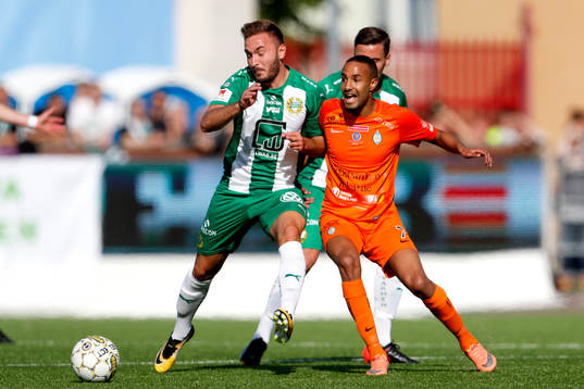 Hammarbys Muamer Tankovic och AFC Eskilstunas Ferid Ali
