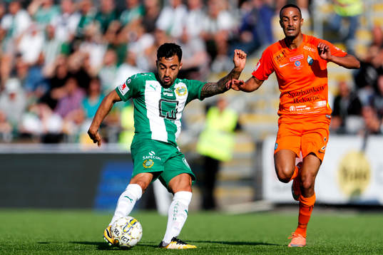 Hammarbys Jiloan Hamad och AFC Eskilstunas Daniel