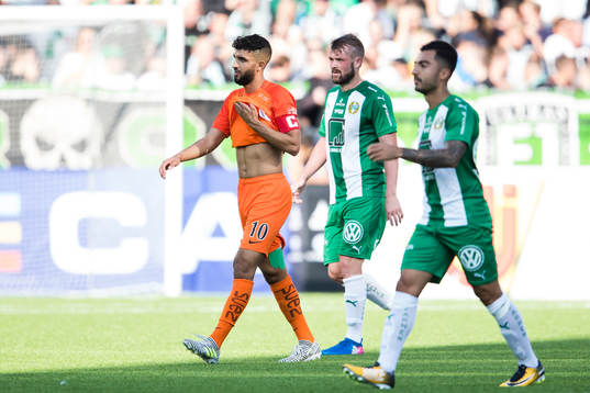 AFC Eskilstunas Omar Eddahri, Hammarbys Mads Fenger Nielsen