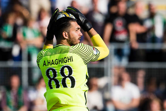 AFC Eskilstunas målvakt Alireza Haghighi