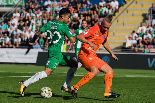 Hammarbys Jiloan Hamad och AFC Eskilstunas Ludvig Öhman