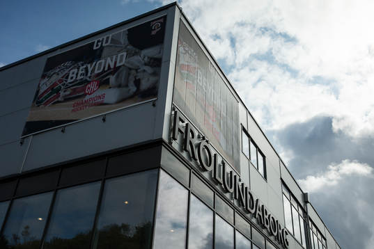 Frölundaborg innan ishockeymatchen ishockeymatchen i CHL