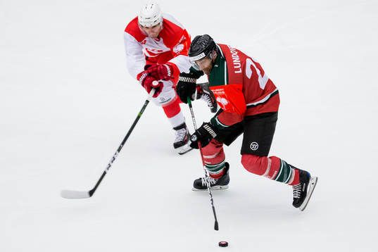 Frölundas Joel Lundqvist mot Klagenfurts Manue Ganahl