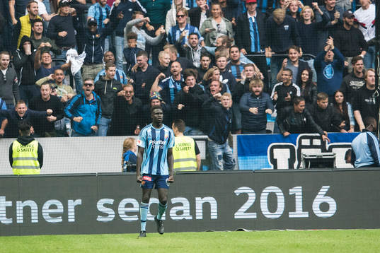Djurgårdens Aliou Badji jublar