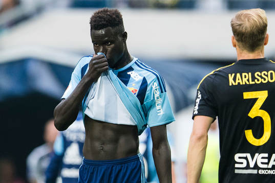 Djurgårdens Aliou Badji deppar