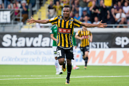 Häckens Nasiru Mohammed jublar