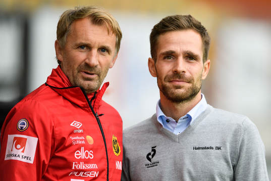 Elfsborgs tränare Nemanja Miljanovic och Halmstads