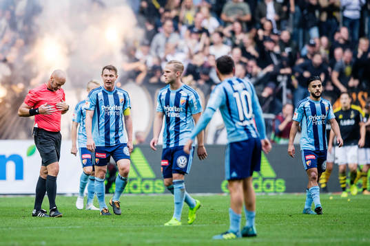 Djurgårdens Kim Källström, Gustav Engvall och Othman El