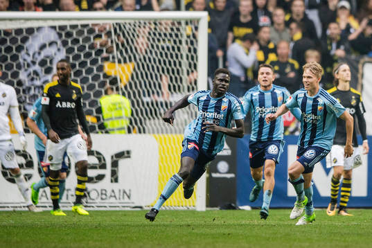 Djurgårdens Aliou Badji jublar