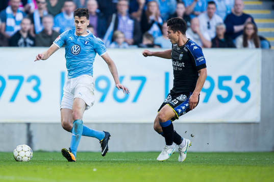 Malmö FFs Alexander Jeremejeff och IFK Göteborgs David