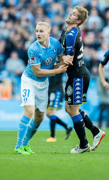 Malmö FFs Franz Brorsson och IFK Göteborgs Mikael Boman