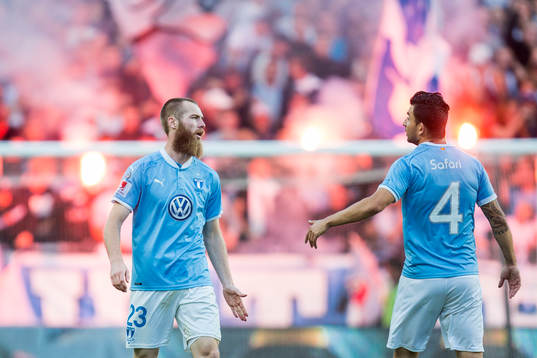 Malmö FFs Jo Inge Berget och Behrang Safari