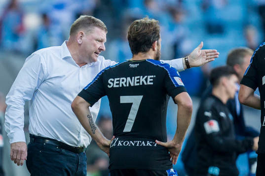 IFK Göteborgs tränare Alf Westerberg och Tobias Hysén