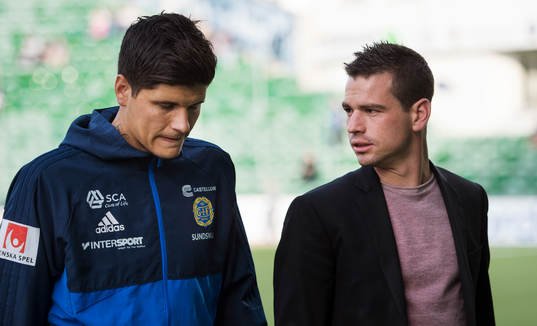 Sundsvalls David Batanero och assisterande tränare Ferran