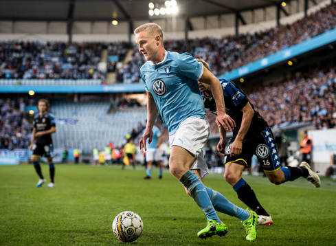 Malmö FFs Franz Brorsson och IFK Göteborgs Mikael Boman