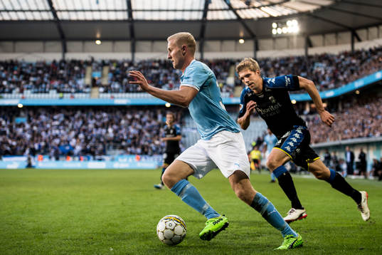 Malmö FFs Franz Brorsson och IFK Göteborgs Mikael Boman