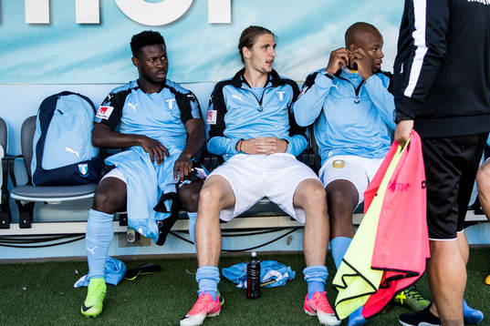 Malmö FFs Kingsley Sarfo, Pawel Cibicki och Carlos