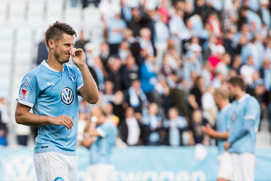 Malmö FFs Markus Rosenberg deppar