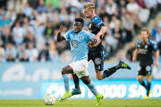 Malmö FFs Kingsley Sarfo och IFK Göteborgs Sebastian