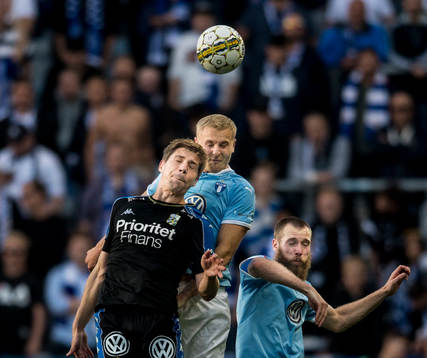 IFK Göteborgs Mikael Boman mot Malmö FFs Franz Brorsson