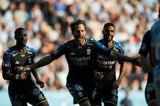 IFK Göteborgs Tobias Hysén jublar