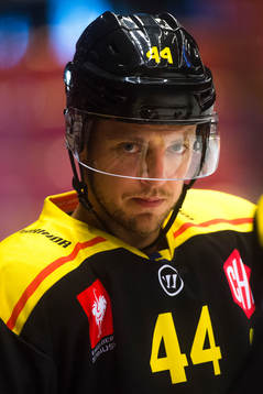 Jacob Blomqvist of Brynäs prior the CHL game between